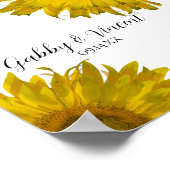 Poster Mariage de tournesols jaunes (Coin)