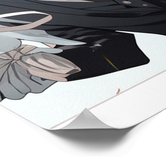 Poster Mariage de triade polyamorte Anime MFM (Coin)