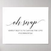 Poster Mariage de typographie noire (Devant)