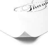 Poster Mariage de verdure signe de bienvenue calligraphie (Coin)