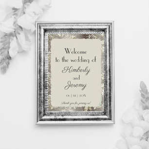 Poster Mariage d'eau Vintage élégant