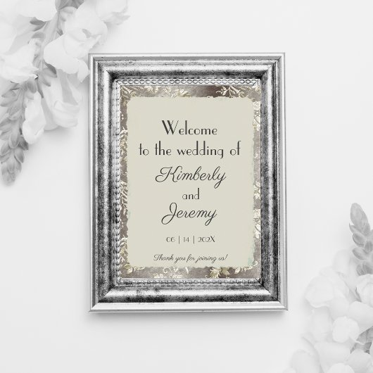 Poster Mariage d'eau Vintage élégant