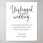 Poster Mariage déconnecté sans publication sur les réseau (Devant)