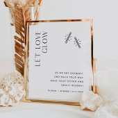 Poster Mariage d'envoi de l'indicateur de  à faible lumin