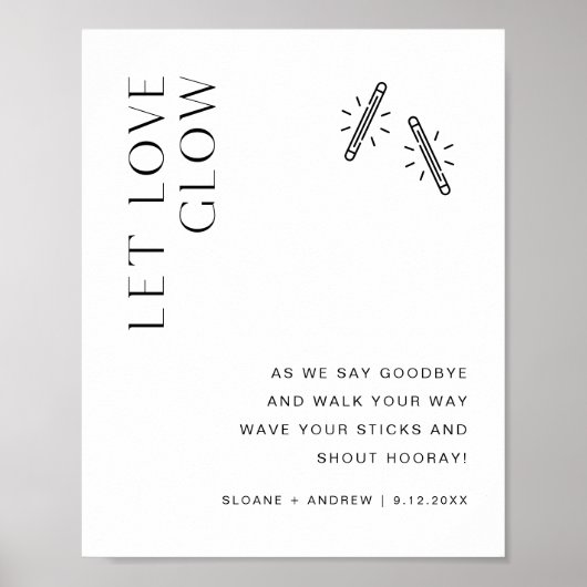 Poster Mariage d'envoi de l'indicateur de  à faible lumin (Devant)