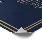 Poster Mariage d'épée médiévale Bleu Royal (Coin)