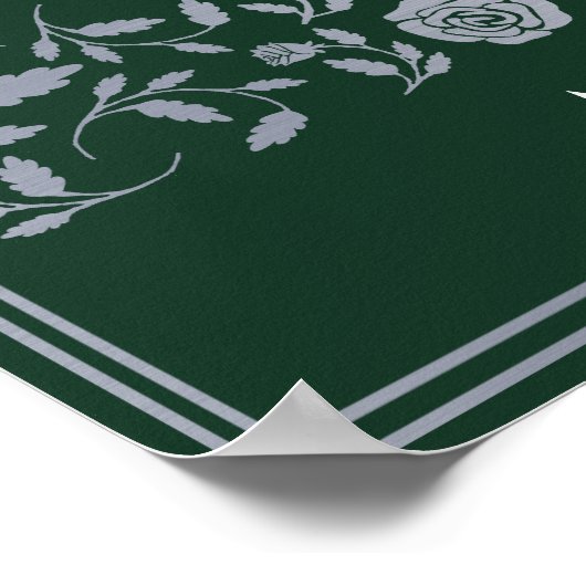 Poster Mariage d'épée médiévale Silver Green (Coin)