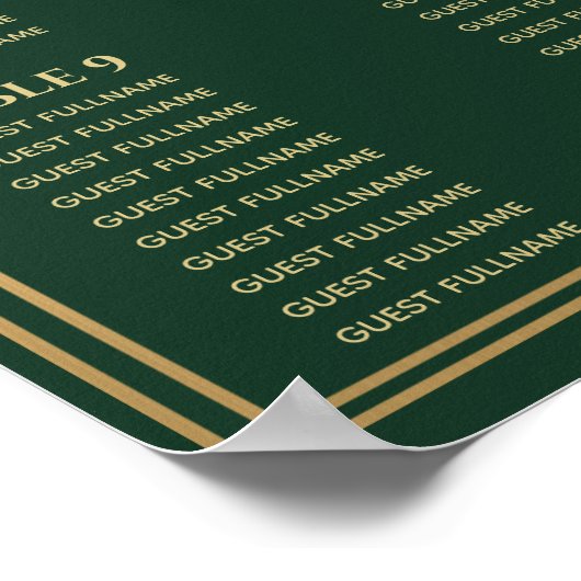 Poster Mariage d'épée médiévale verte (Coin)