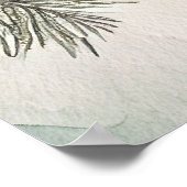 Poster Mariage des feux de lanterne botanique de l'arbre (Coin)