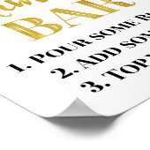 Poster Mariage des signes Black Gold Confetti Mimosa Bar (Coin)