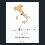 Poster Mariage Destination Italie Carte Gold Movable Hear<br><div class="desc">Mariage à la destination romantique ? Invitation vos invités avec cette belle Invitation avec carte du monde or et votre destination personnalisée marquée avec le coeur mobile. Le coeur est amovible,  vous pouvez donc le placer partout où vous planifiez d'être votre mariage :)</div>