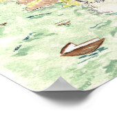 Poster Mariage Destination Positano Italie à l'aquarelle (Coin)