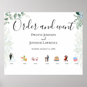 Poster Mariage d'été Bohème Eucalyptus Verdure