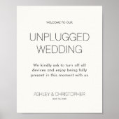 Poster Mariage d'événements débranché minimaliste moderne (Devant)