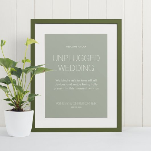 Poster Mariage d'événements débranché minimaliste moderne