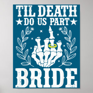 Poster Mariage d'Halloween jusqu'à ce que la mort nous sé