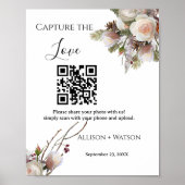 Poster Mariage d'hiver Capture d'amour Code QR photo mari (Devant)