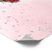 Poster Mariage d'hiver Roses Gelées (Coin)