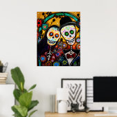POSTER MARIAGE DIA DE LOS MUERTOS (Bureau à domicile)