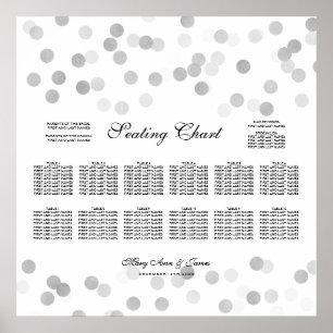 Poster Mariage Diagramme de siège Parties scintillant d'h