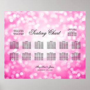 Poster Mariage Diagramme de sièges Parties scintillant ro