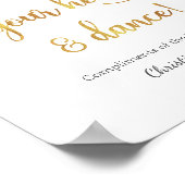 Poster mariage d'or : "Levez les talons et dansez" (Coin)