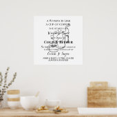 Poster Mariage Drôle Comme Anniversaire Du Café Avec Des  (Cuisine)