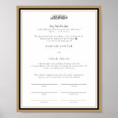 Poster Mariage du certificat de mariage Gold moderne Keep (Devant)