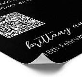 Poster Mariage du code QR du fonds de lune de miel (Coin)