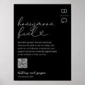Poster Mariage du code QR du fonds de lune de miel (Devant)