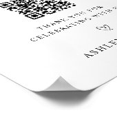 Poster Mariage du code QR du fonds de lune de miel (Coin)