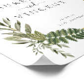 Poster Mariage du feuillage botanique Bienvenue (Coin)