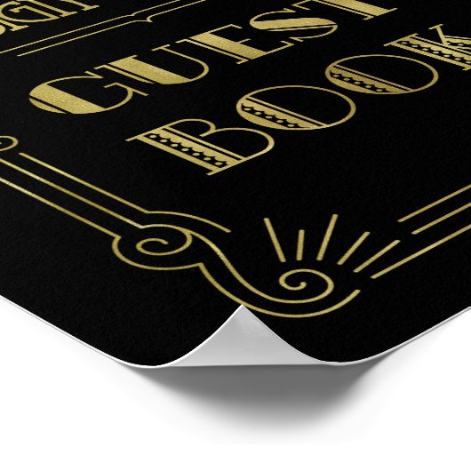 Poster Mariage du livre d'hôtes Signe or Noir 1920 (Coin)