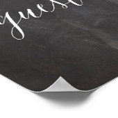 Poster Mariage du livre d'invité | Calligraphie (Coin)