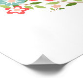 Poster Mariage du livre d'invité | Floral | bothanique (Coin)