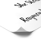 Poster Mariage du meilleur jour des Roses verts (Coin)