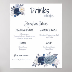 Poster Mariage du menu Boissons