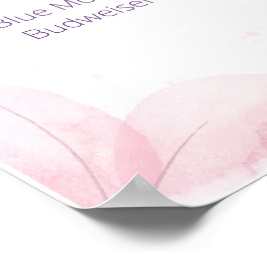 Poster Mariage du menu Boissons (Coin)