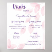 Poster Mariage du menu Boissons (Devant)