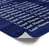 Poster Mariage du tournesol bleu de la Marine Plan de tab (Coin)