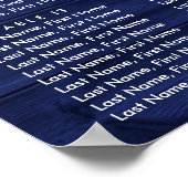 Poster Mariage du tournesol bleu de la Marine Plan de tab (Coin)