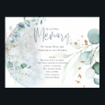 Poster Mariage | Dusty Blue Over the Moon in Love<br><div class="desc">Over the Moon in Love présente une lune d'aquarelle bleu poussiéreuse romantique accentuée de feuillage d'eucalyptus et de verdure dans diverses teintes douces et sobres de vert. Un choix mystique magique pour votre thème mariage céleste. Suite mariage Design by WhimsicalArtwork™ Cette suite fait partie d'une suite de papeterie Mariage complète...</div>
