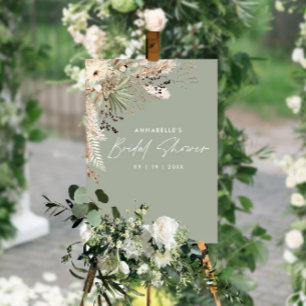 Poster Mariage économique élégant moderne avec herbe de p