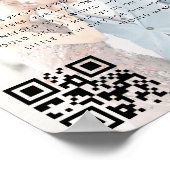 Poster Mariage élégant avec photo du fonds de lune de mie (Coin)