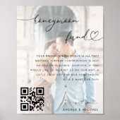 Poster Mariage élégant avec photo du fonds de lune de mie (Devant)