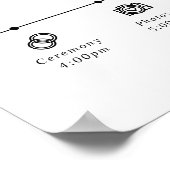 Poster Mariage Élégant Céleste Minimaliste : Bienvenue su (Coin)