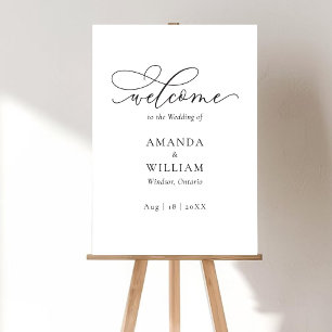 Poster Mariage élégant et moderne Panneau de bienvenue
