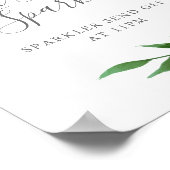 Poster Mariage Élégant, Feuille luxuriant, Laisser l'amou (Coin)