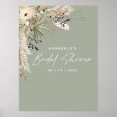 Poster Mariage élégant moderne de douche de mariée à peti (Devant)