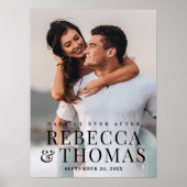 Poster Mariage Élégant Photo Moderne de Bienvenue (Devant)